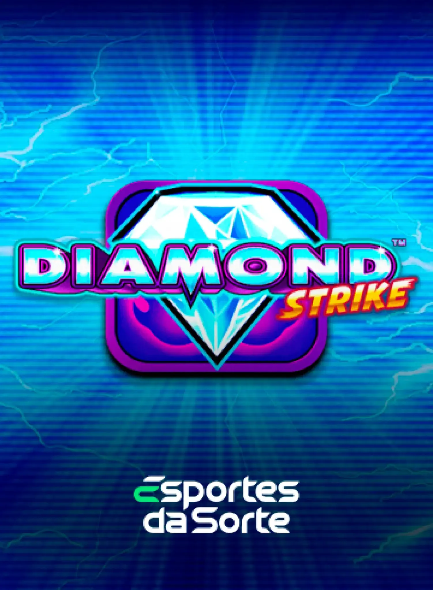 Slot Diamond Strike com jackpot ativado no Esportes da Sorte e símbolo de relâmpago brilhante
