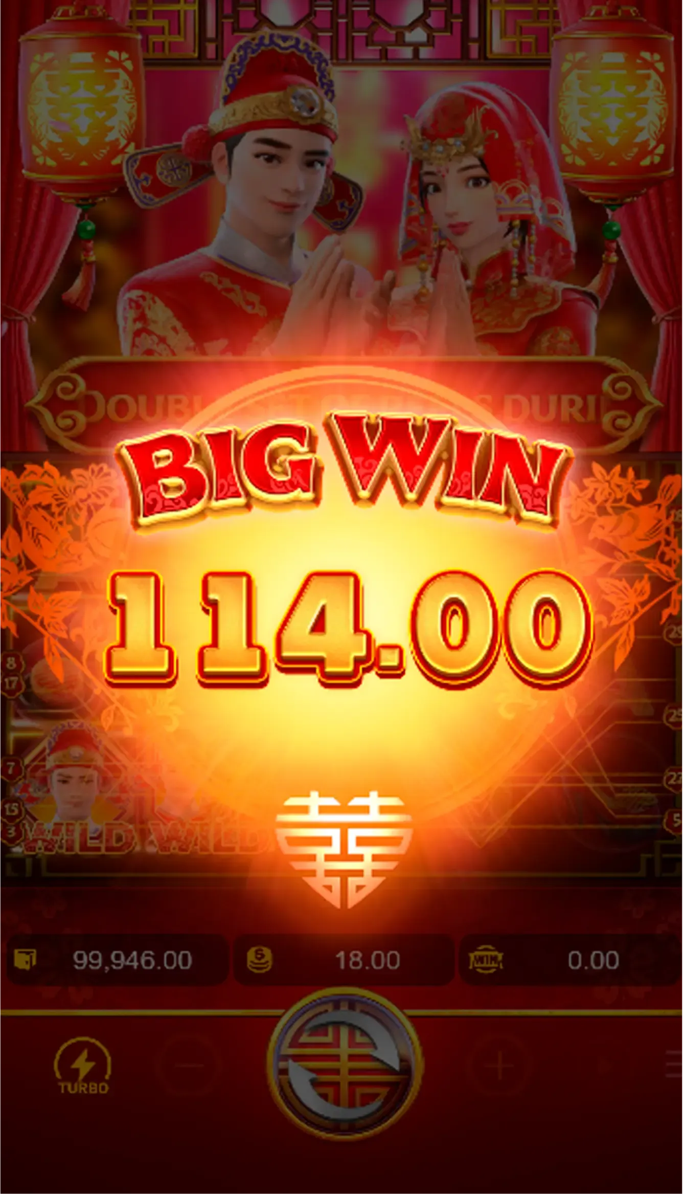 Slot Double Fortune com símbolo duplo e giro bônus ativado no Esportes da Sorte