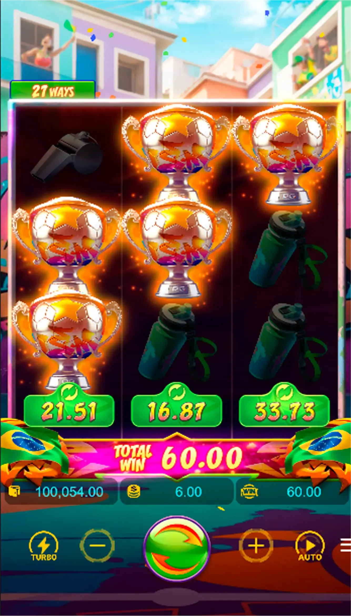 Slot Futebol Fever com bônus de tela cheia e multiplicador ativado no Esportes da Sorte